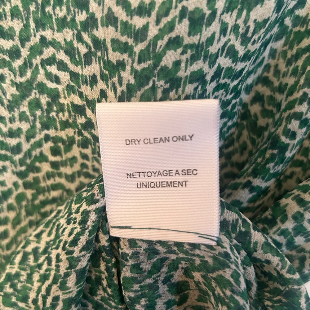 Joie Forest Green Patterned Blouse - image 4